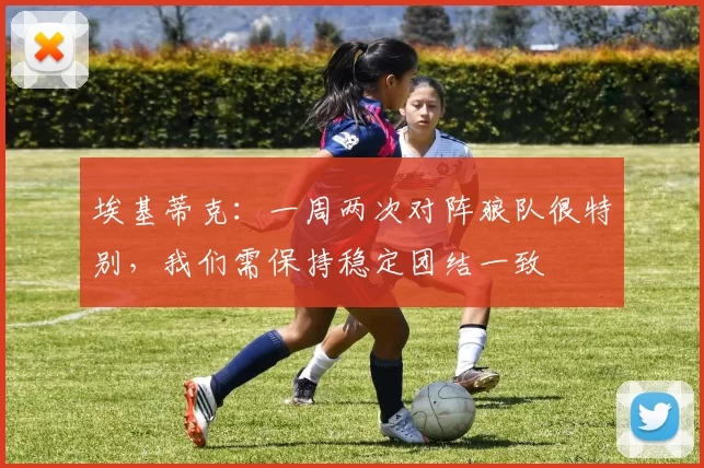 埃基蒂克：一周两次对阵狼队很特别，我们需保持稳定团结一致